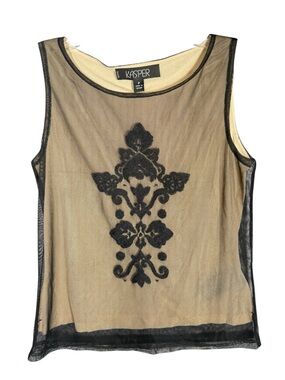 Kasper Mesh Overlay Tank Top Fairy Grunge  Y2K